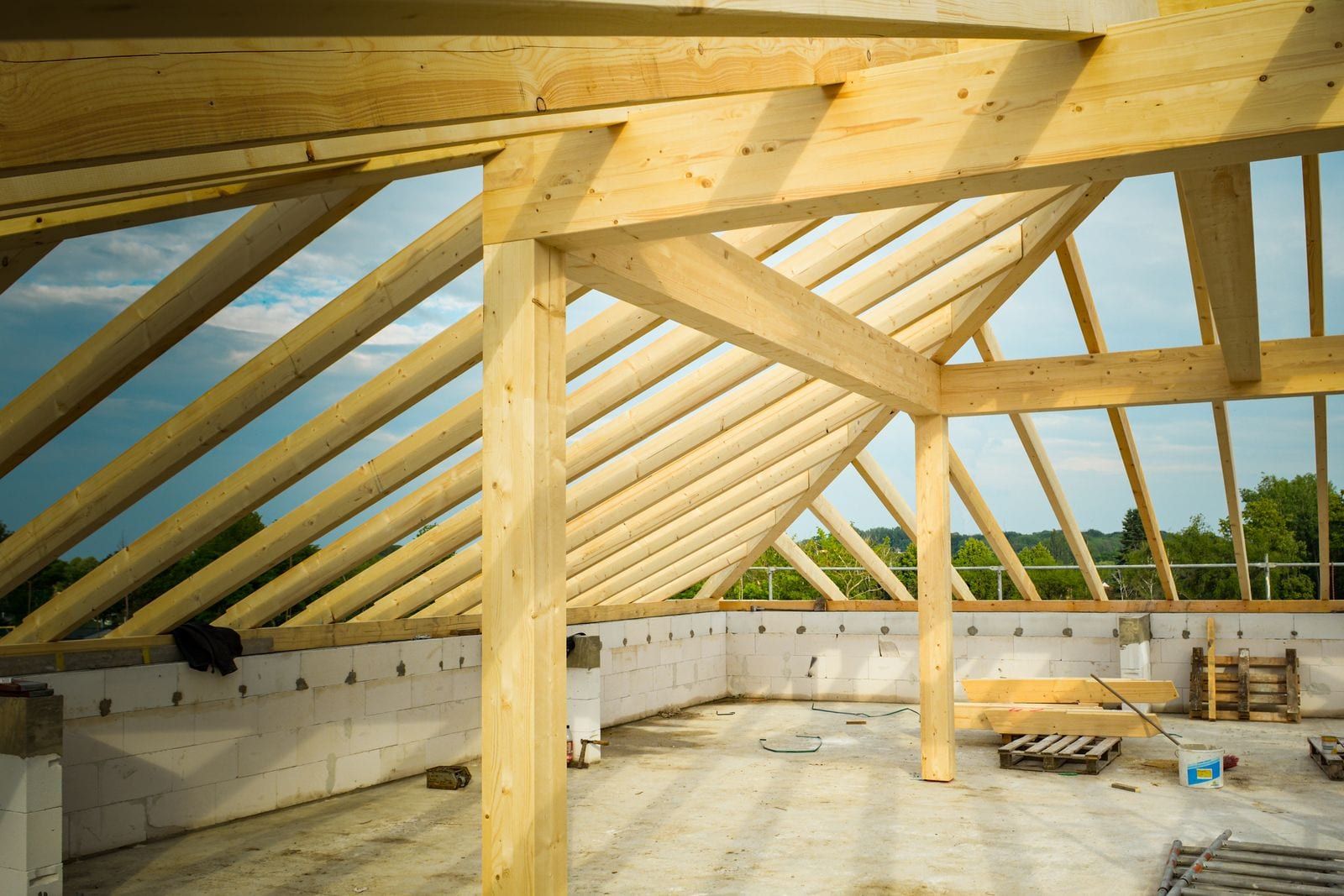 Yeni ahşap çatı makası (truss) konstrüksiyonu